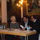 Ulrike Draesner, Nedjo Osman & Fouad EL-Auwad im 5. deutsch-arabischen Lyrik-Salon, 2012 in Aachen